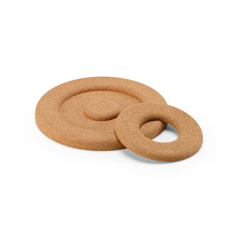 Dessous de plat double rond publicitaire en liège Mozart