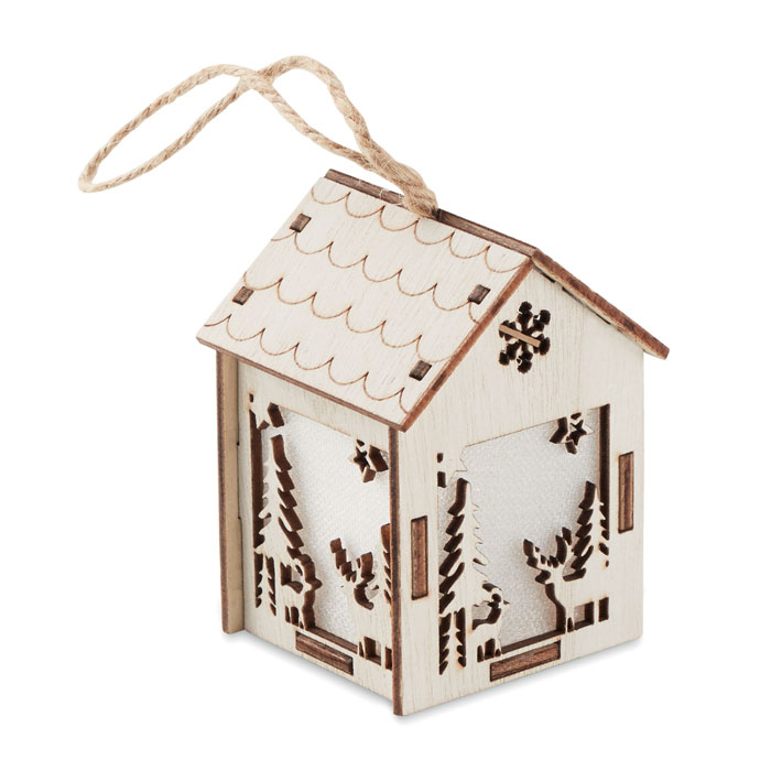 Maisonnette publicitaire en MDF avec lumière PONIA Bois
