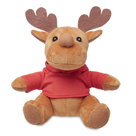 Renne en peluche publicitaire avec capuche RUDOLPH