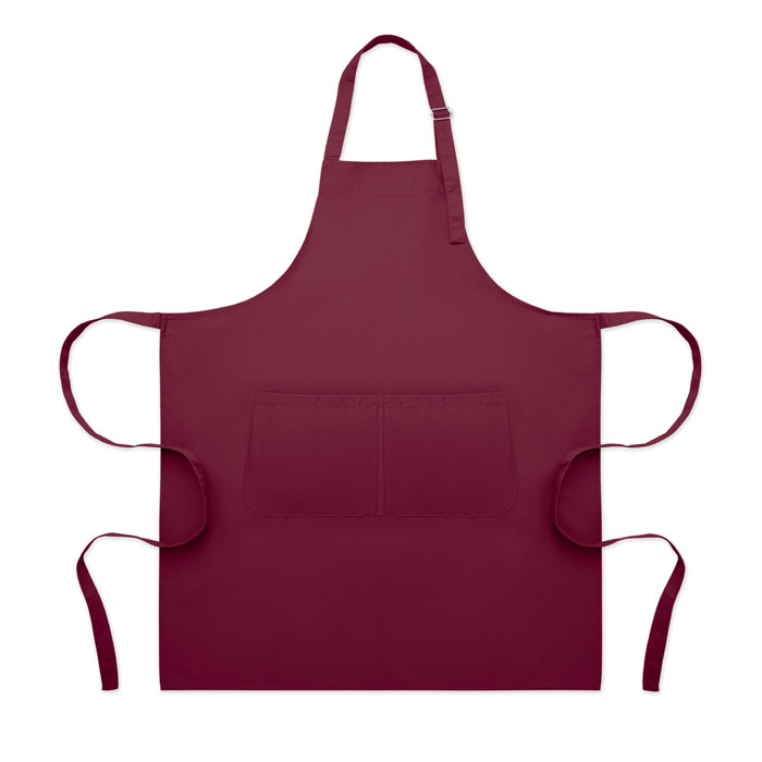 Tablier réglable promotionnel en polycoton 240 g/m² Gala Bordeaux