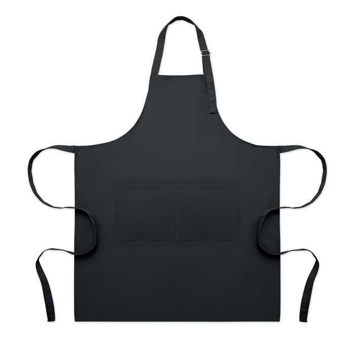 Tablier réglable promotionnel en polycoton 240 g/m² Gala Noir