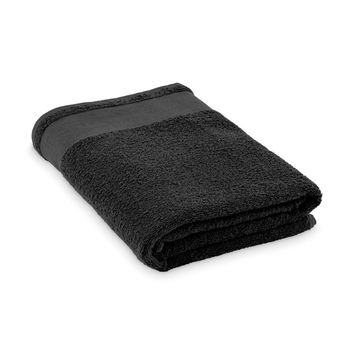 Grand drap de bain en coton 380 g/m² 100 × 150 cm Island 100 Noir