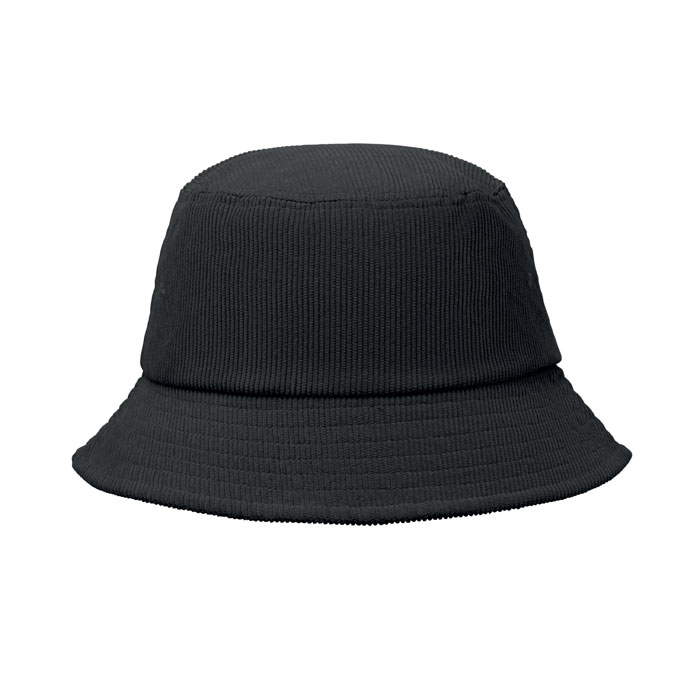 Bob en velours côtelé à personnaliser 220 g/m² Scoop Noir