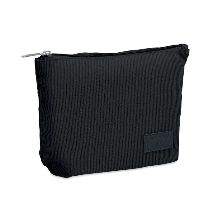 Trousse en velours côtelé à personnaliser 220 g/m² Cordy T Noir