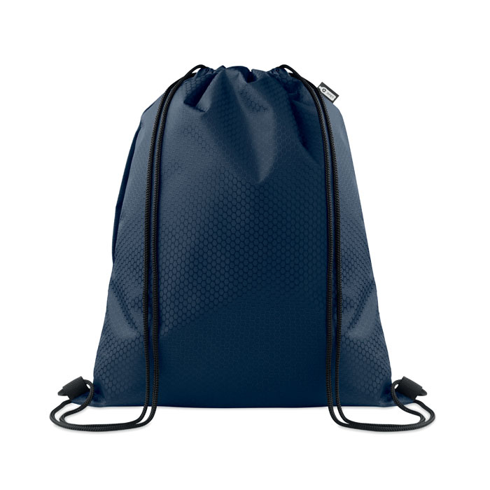 Sac à cordon promotionnel en RPET 420D Daykit Bleu