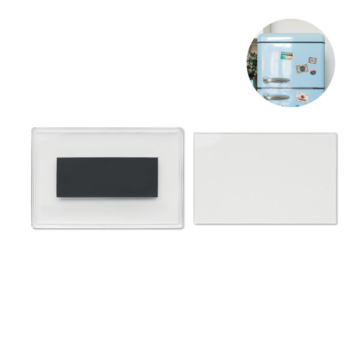 Magnet porte-photo rectangulaire publicitaire Magme Transparent