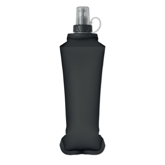 Gourde pliable 500 ml personnalisée en TPU Biter Noir