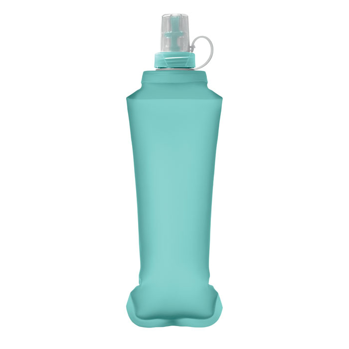 Gourde pliable 500 ml personnalisée en TPU Biter Turquoise