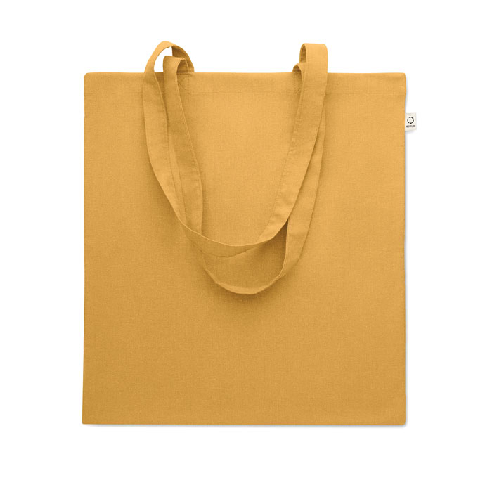 Tote bag en coton recyclé 140g à personnaliser Viveka Colour Ochre