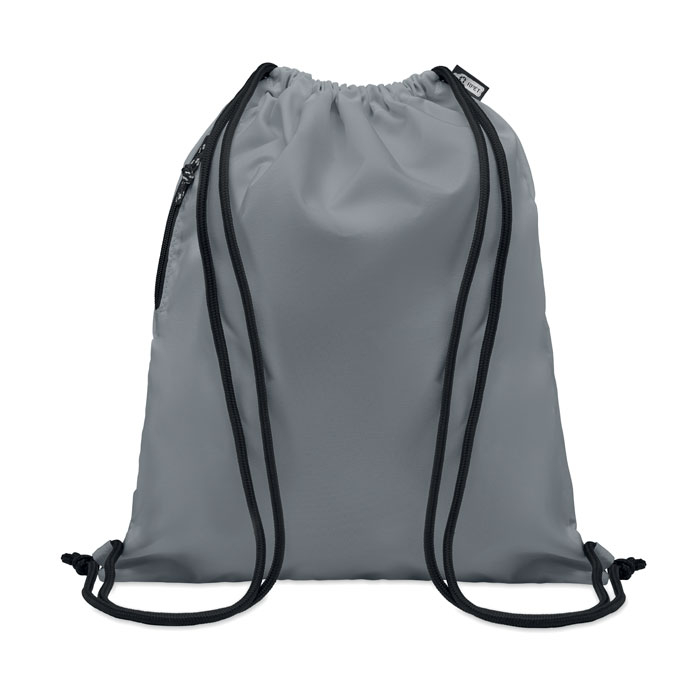 Grand sac à cordon personnalisable 300D RPET NIGHT Gris
