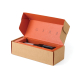 Coffret en carton ouvert présentant la lampe et ses accessoires, sans personnalisation visible sur le produit.