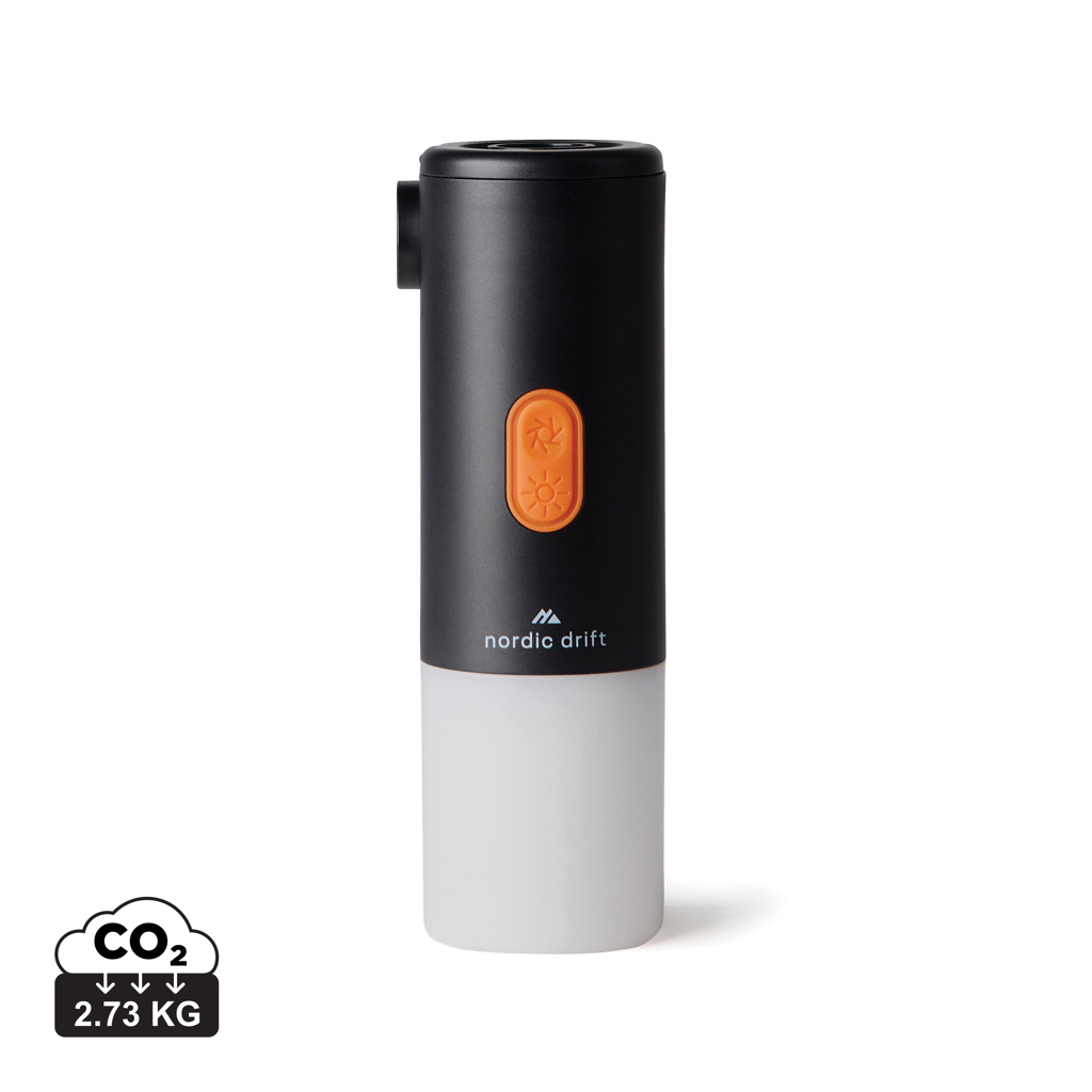 Lampe camping à personnaliser avec pompe à air intégrée Noir