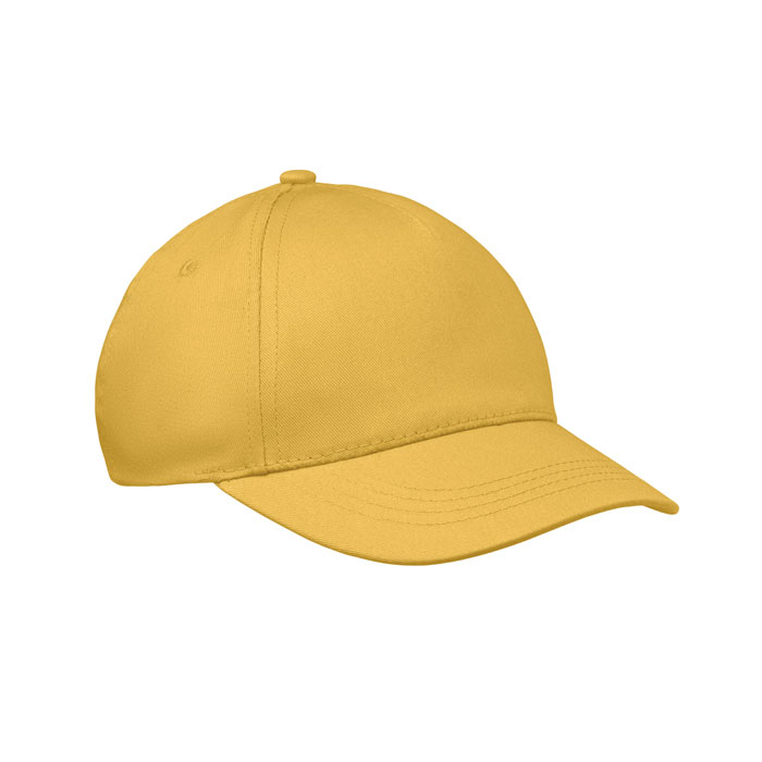 Casquette enfant 5 pans publicitaire en coton Buzz Kids Jaune