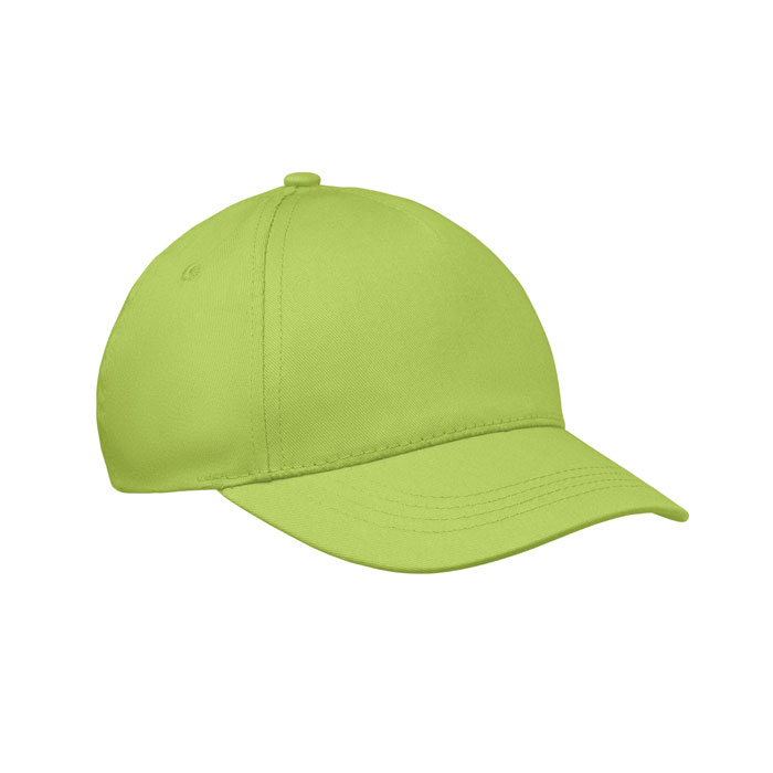 Casquette enfant 5 pans publicitaire en coton Buzz Kids lime