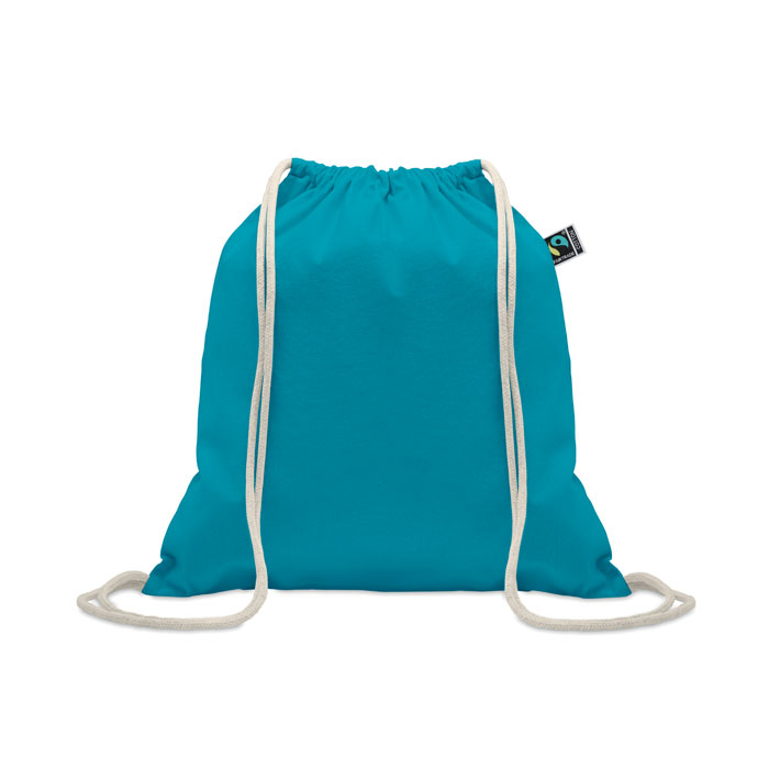 Sac à cordon en coton 180 g/m² à personnaliser Osole Draw Turquoise
