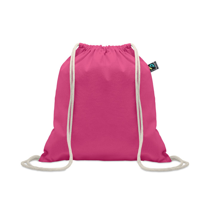 Sac à cordon en coton 180 g/m² à personnaliser Osole Draw Fuchsia