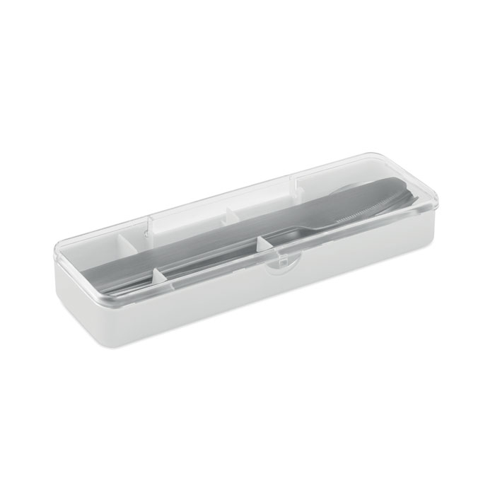 Set de 3 couverts personnalisable en acier inox Mesteck Blanc