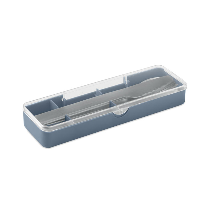 Set de 3 couverts personnalisable en acier inox Mesteck petrole