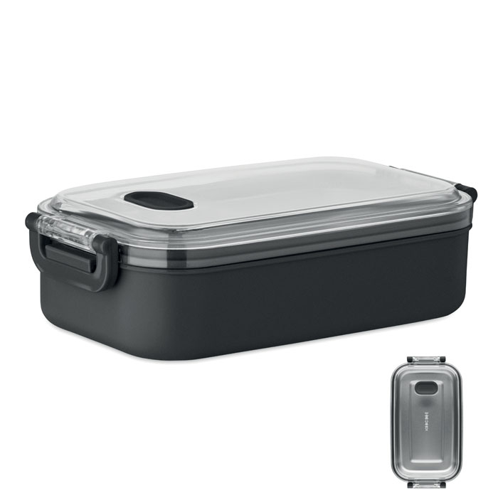 Boîte à lunch personnalisée 750 ml en PP Hoagie Noir