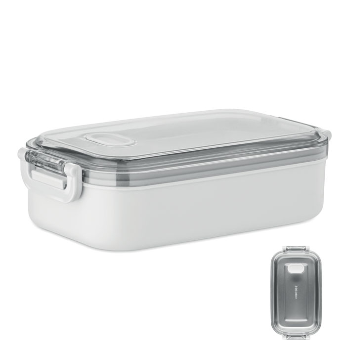 Boîte à lunch personnalisée 750 ml en PP Hoagie Blanc