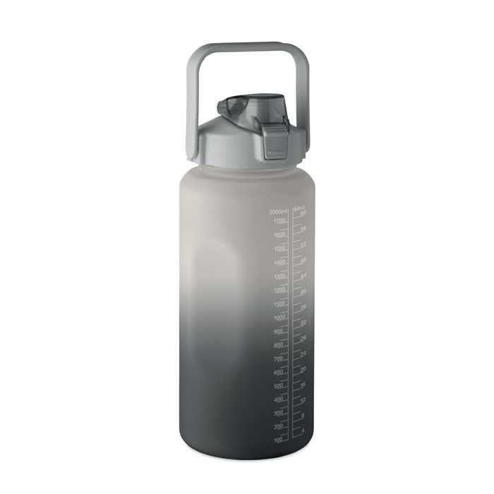 Bouteille d’eau personnalisée en RPET 2 L Activate Max Noir