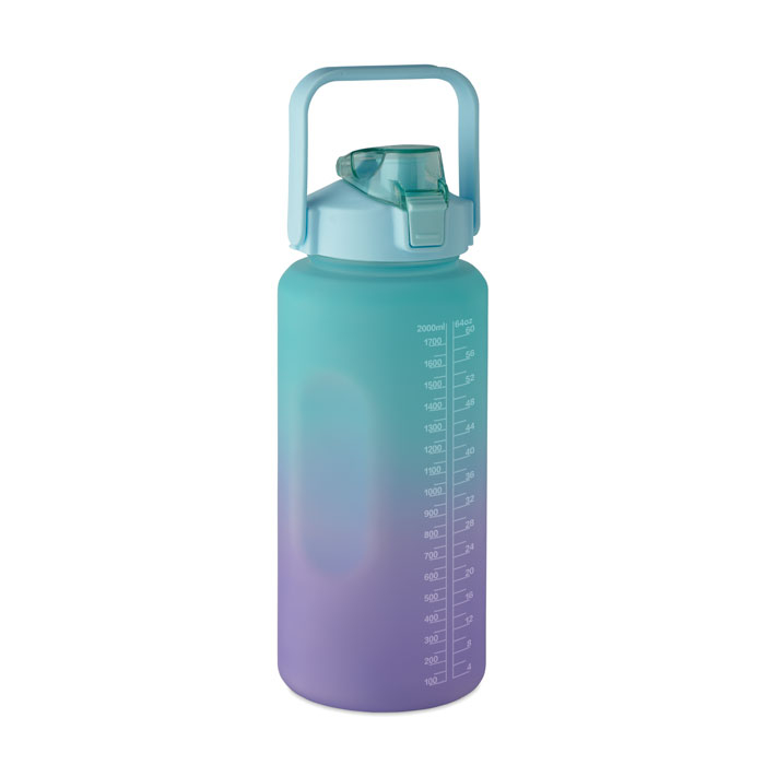 Bouteille d’eau personnalisée en RPET 2 L Activate Max Turquoise