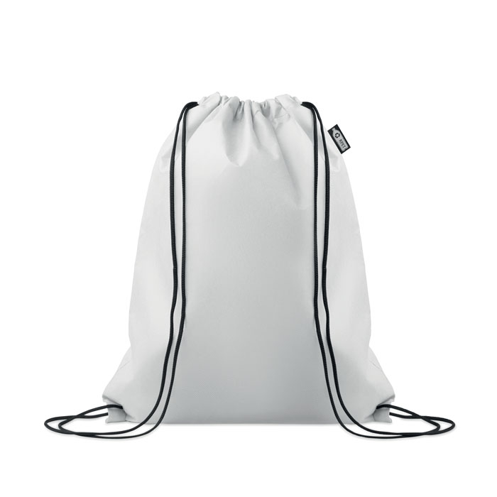 Sac à cordon RPET non tissé 80 g/m² à personnaliser Daffy Blanc