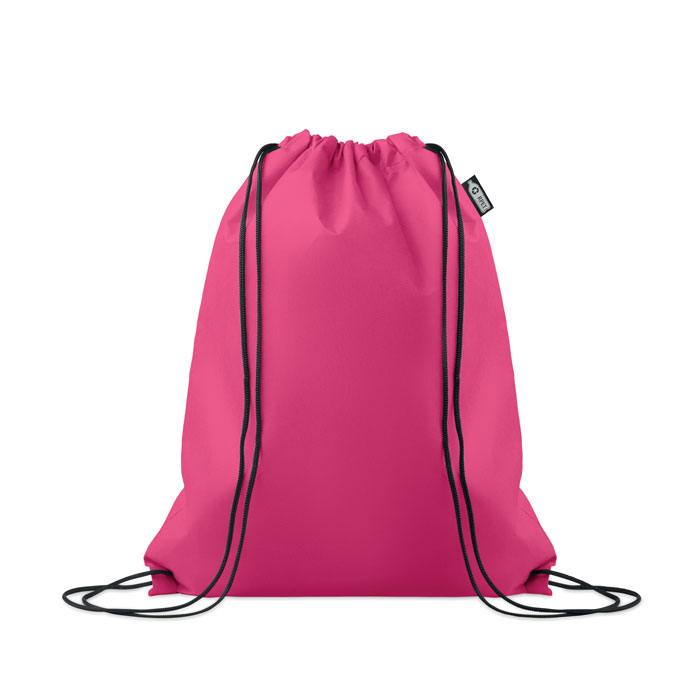 Sac à cordon RPET non tissé 80 g/m² à personnaliser Daffy Fuchsia