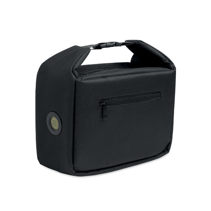 Sac déjeuner isotherme publicitaire avec indicateur Wintry Noir