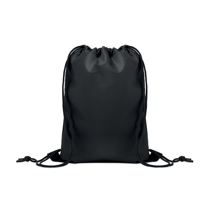 Sac à cordon promotionnel pour enfant en PET recyclé Shoop Kids Noir