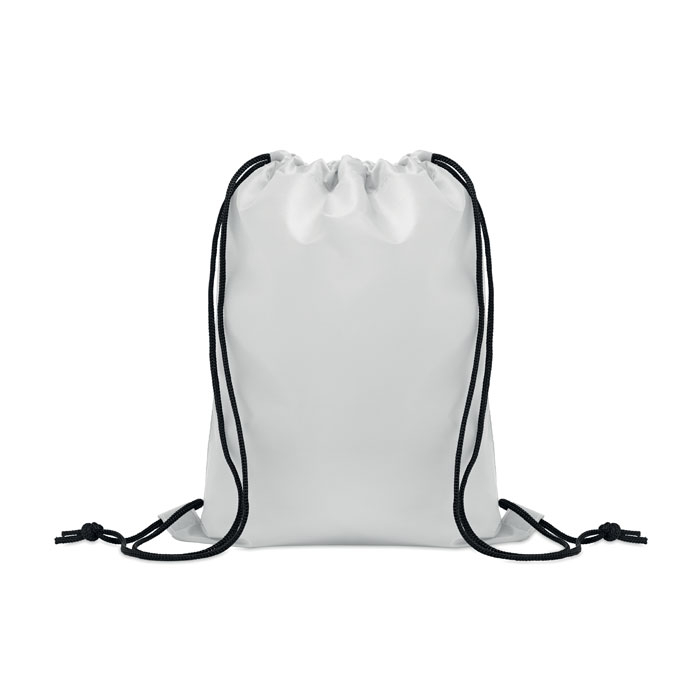 Sac à cordon promotionnel pour enfant en PET recyclé Shoop Kids Blanc