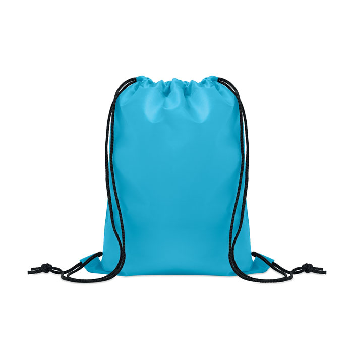 Sac à cordon promotionnel pour enfant en PET recyclé Shoop Kids Turquoise