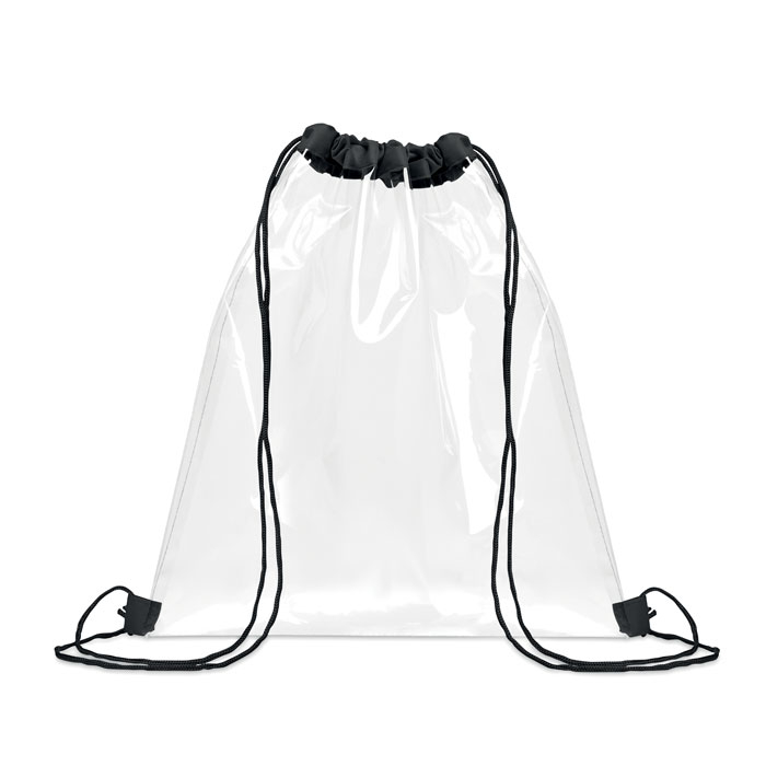 Sac à cordon transparent personnalisé en EVA Usee Noir