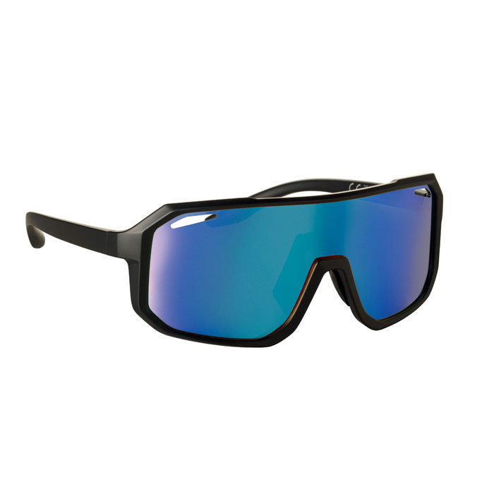 Lunettes sport UV400 à verres miroirs personnalisables Flash Bleu