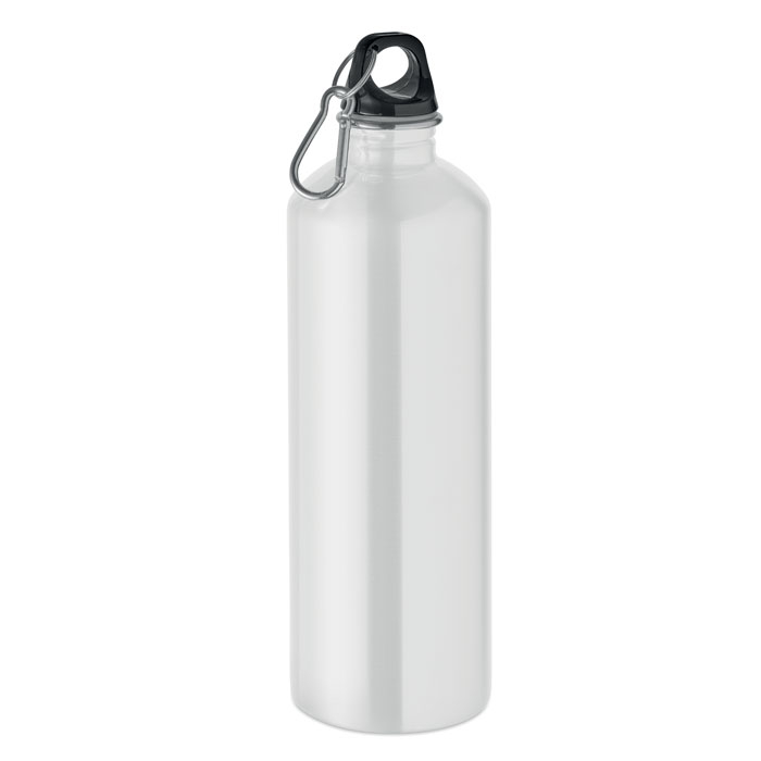 Gourde personnalisable 1 L en inox recyclé Re-One Moss Blanc