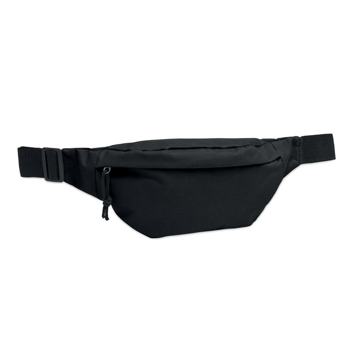 Sac banane personnalisable en RPET avec poche cachée Hipla Noir