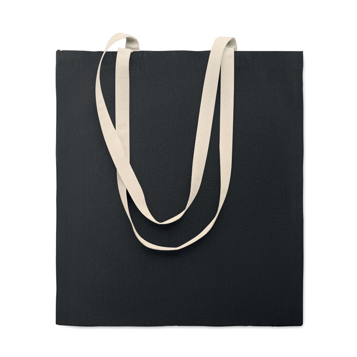 Sac shopping personnalisable en coton 140 g/m² Zevra Colour Noir
