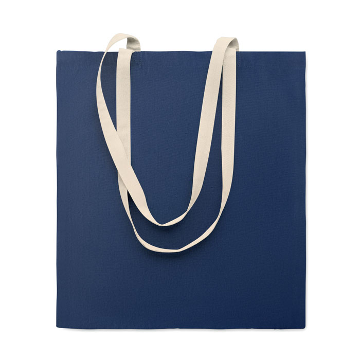 Sac shopping personnalisable en coton 140 g/m² Zevra Colour Bleu