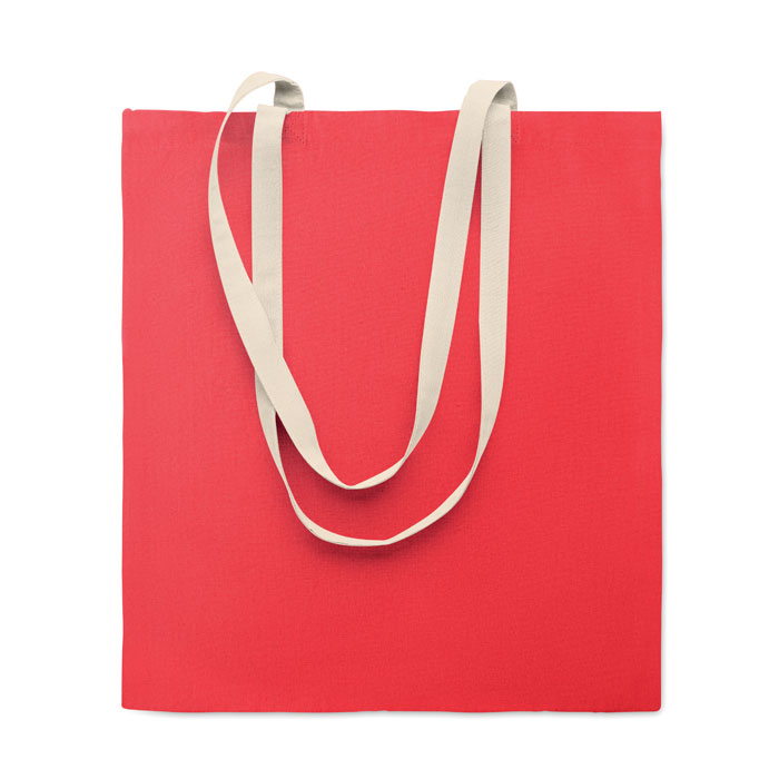 Sac shopping personnalisable en coton 140 g/m² Zevra Colour Rouge
