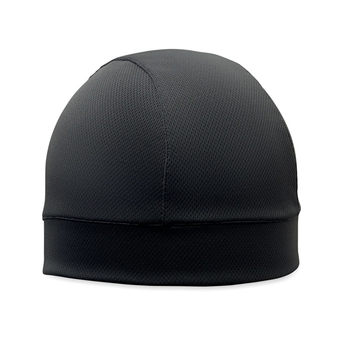 Bonnet de sport respirant en polyester promotionnel Shield Noir