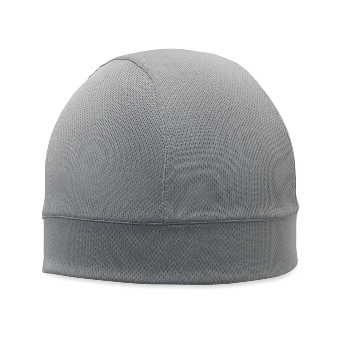 Bonnet de sport respirant en polyester promotionnel Shield Gris