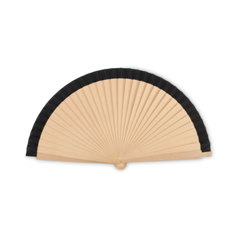 Éventail en bois et textile publicitaire Woodfan