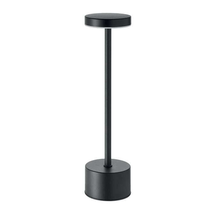 Lampe de table LED publicitaire en aluminium Bistro Noir