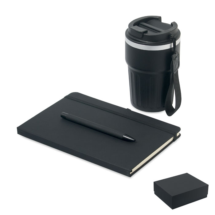 Coffret cadeau 3 pièces personnalisable Engage Noir