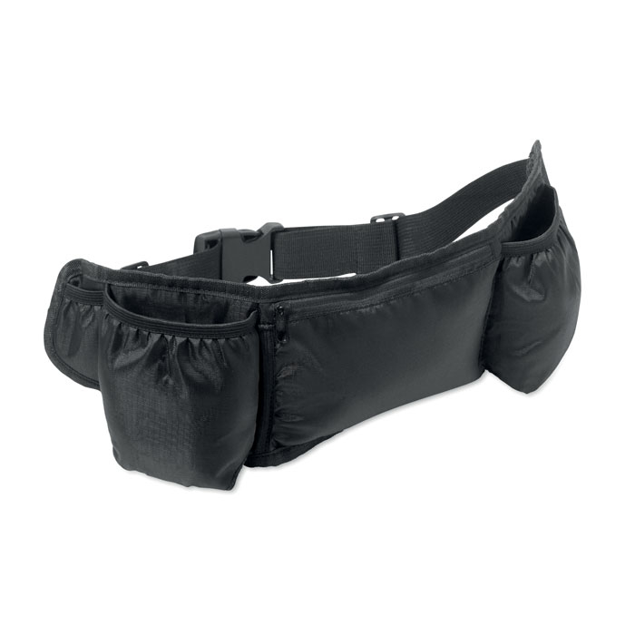 Sac ceinture de sport personnalisable en 420D RPET Steady Noir