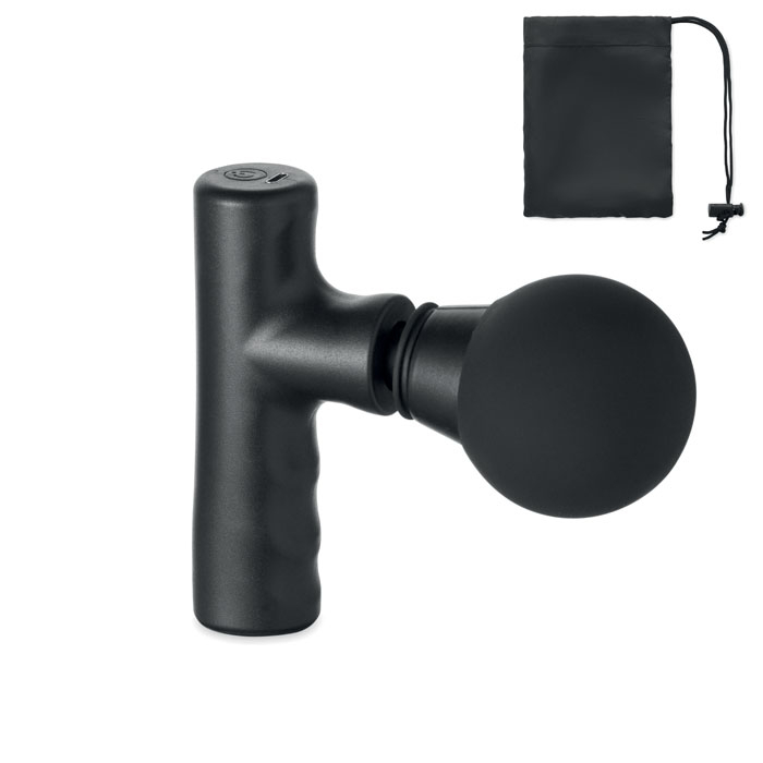 Pistolet de massage 2 vitesses à personnaliser Thaima Noir