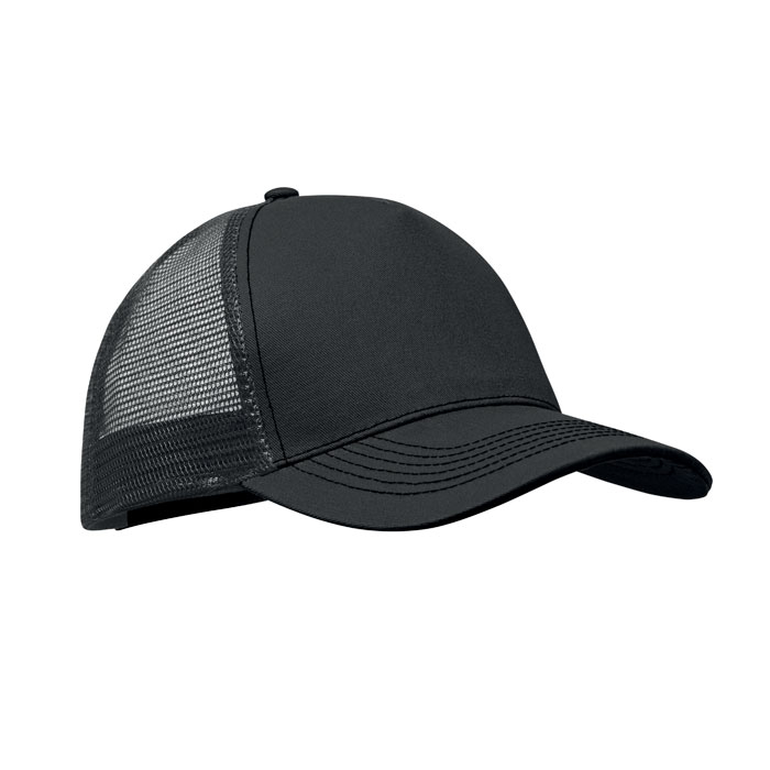 Casquette trucker promotionnelle 5 pans 250 gr/m² Blist Noir