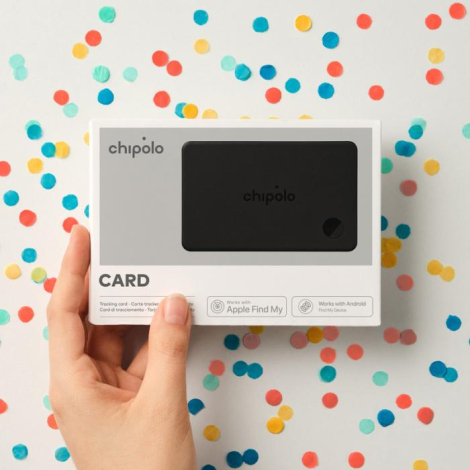 Carte de suivi présentée dans packaging avec fenêtre de présentation, sans personnalisation visible.