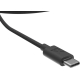 Câble USB-C noir en gros plan, sans personnalisation apparente.