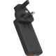 Adaptateur secteur fixé sur chargeur en vue inclinée, sans marquage visible.